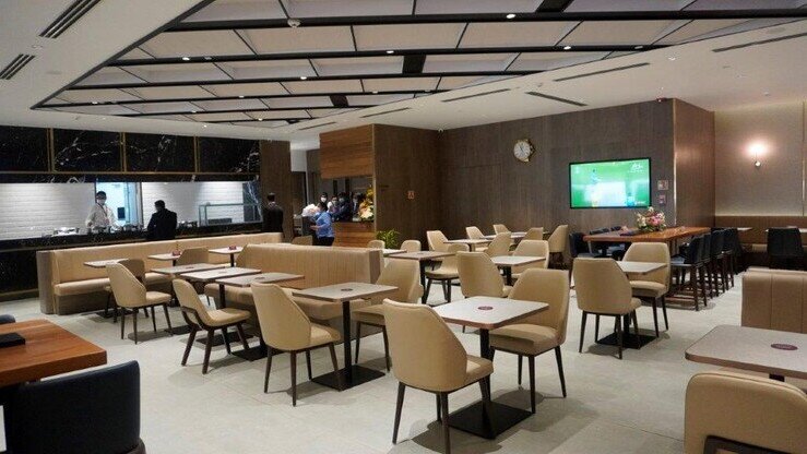 Refurbished Plaza Premium Lounge at Domestic Departures of GMR Hyderabad International Airport