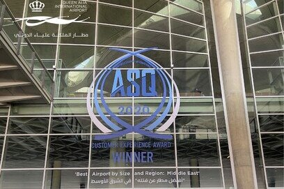 Queen Alia International Airport Awarded First Place in ‘Best Airport by Size and Region: Middle East’ Category for Third Consecutive Year