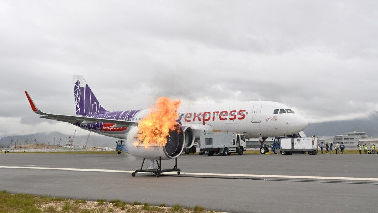 Hong Kong International Airport Conducted Aircraft Crash and Rescue Exercise on the Third Runway