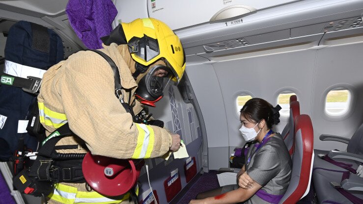 Hong Kong International Airport Conducted Aircraft Crash and Rescue Exercise on the Third Runway