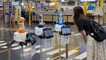 Robot Customer Service Demonstration at Kobe Airport