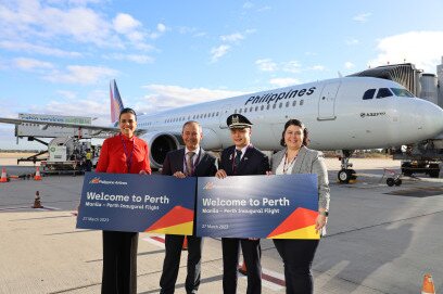 Perth Airport, Philippine Airlines, Manila