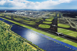 Narita International Airport Corporation, NAA, Solar energy plants, decarbonisation