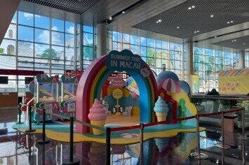 Macau International Airport (CAM), summer entertainment booth