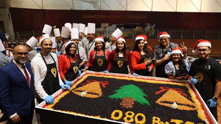 Christmas, BLR Airport, Cake Mixing 