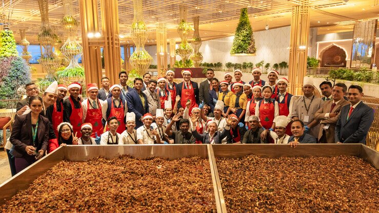 Christmas, BLR Airport, Cake Mixing 