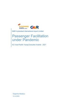 Research paper written by Sagarika Madasu, GMR Hyderabad International Airport for Young Executive Award 2021.